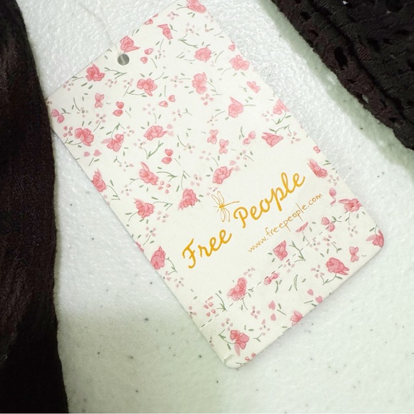 Free People City Girl Bodycon Black Mini Dress NWT Size Large - Picture 8 of 15